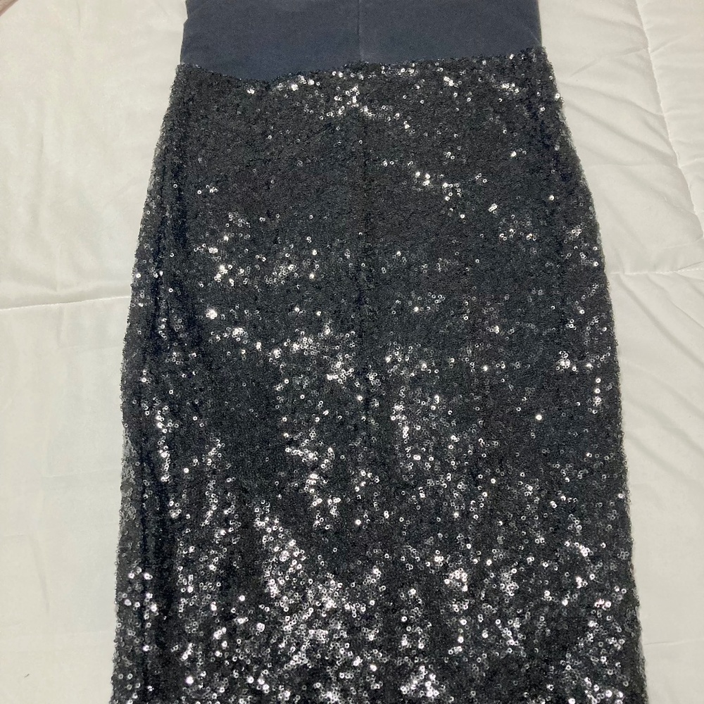 Black Sequin pencil skirt